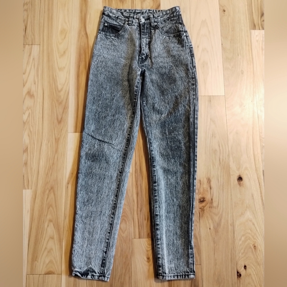 Pepe Betty vintage 1980's - 1990's acid wash grey Y2k jeans women's size 7 / 8